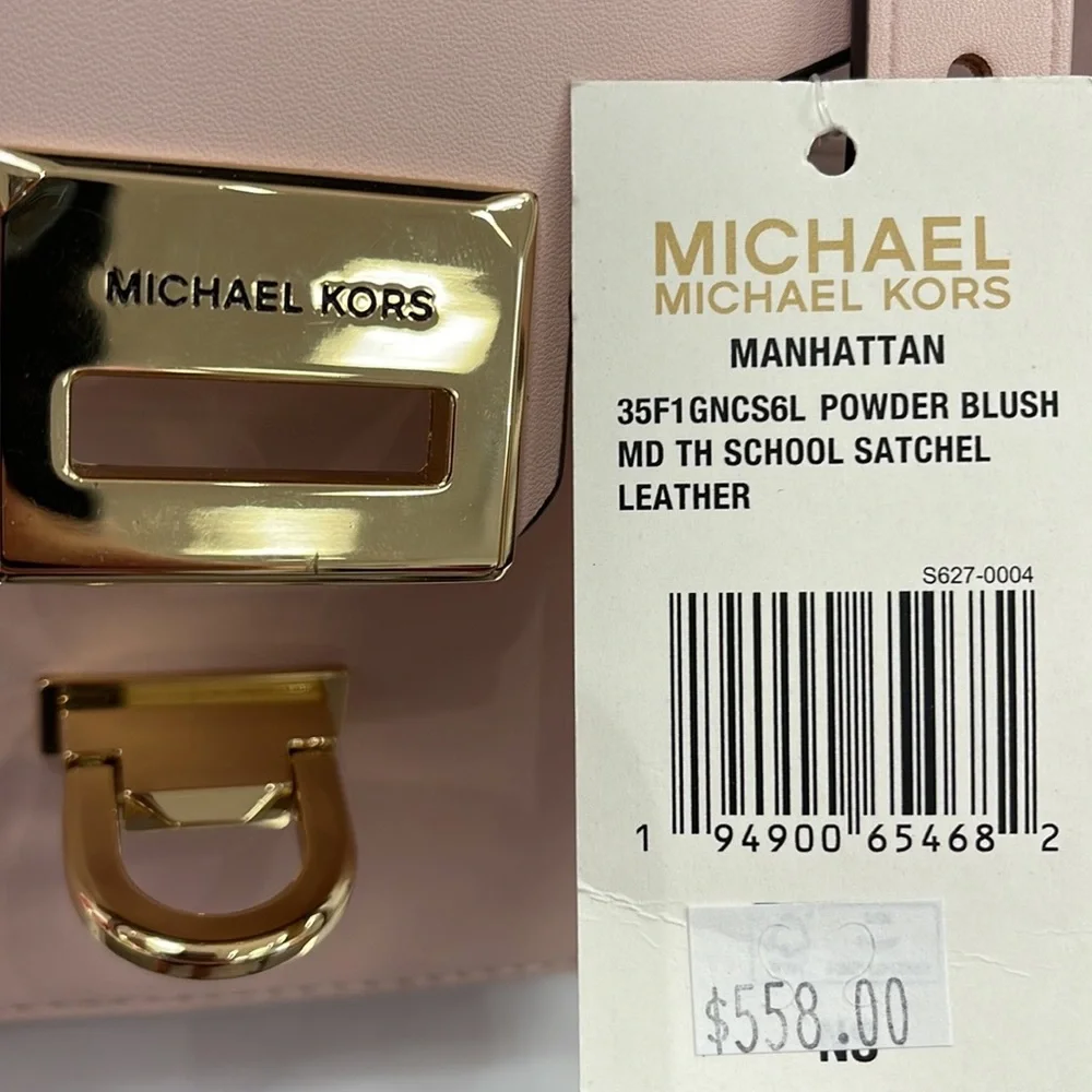 MICHAEL KORS MANHATTAN MEDIUM TOP HANDLE SCHOOL SATCHEL CROSSBODY BAG 
NWT - Picture 14 of 16